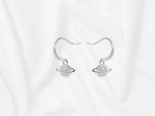 Aros saturno con circones 1