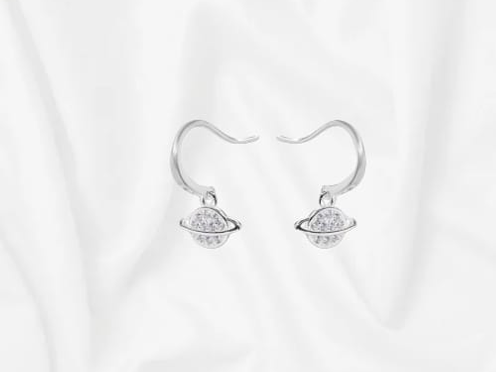 Aros saturno con circones 1