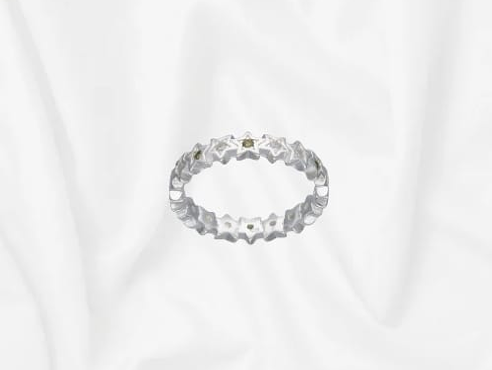 Anillo Estrellas Circones Verde Oliva  1