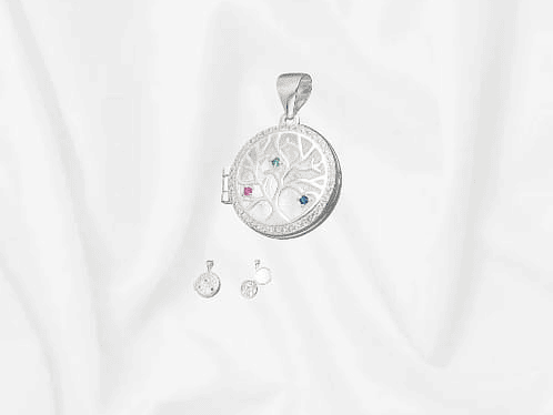 Colgante relicario árbol de la vida multicolor 1