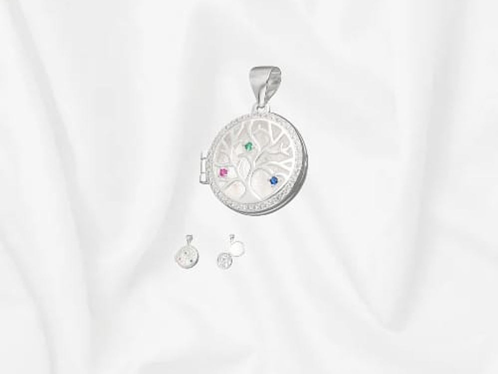 Colgante relicario árbol de la vida multicolor 1