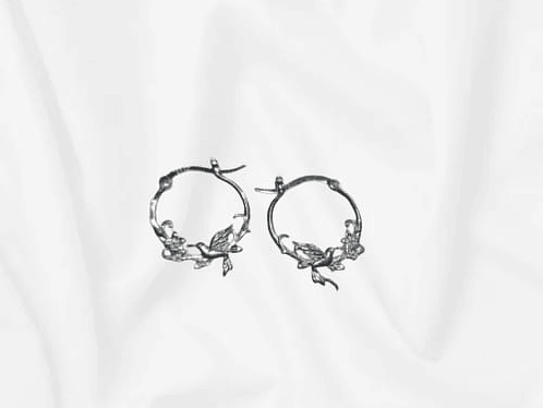 Argollas flores colibrí 1