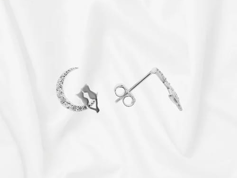 Aros media luna pareja de gatos 1