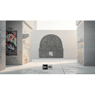 Beanie New York Yankees MLB Wide Cuff Grey Woman NEW ERA