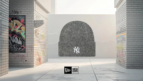Beanie New York Yankees MLB Wide Cuff Grey Woman NEW ERA