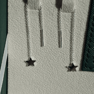 Aros Cadena con Placa de Estrellas.