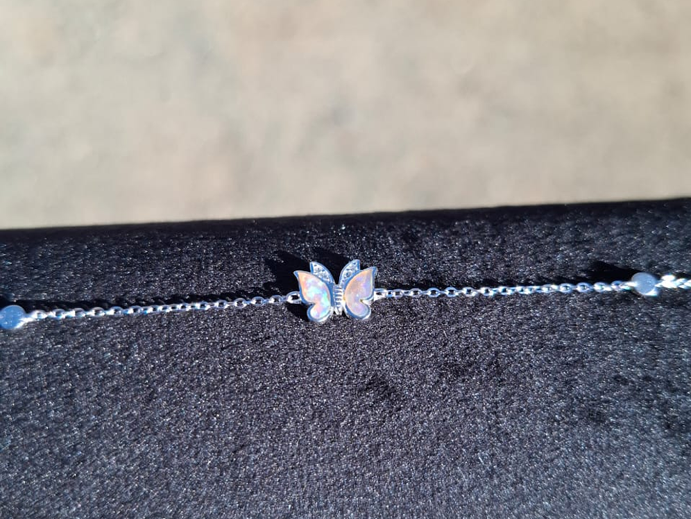 Pulsera Diseño Mariposa de Opalo Australiano. 2
