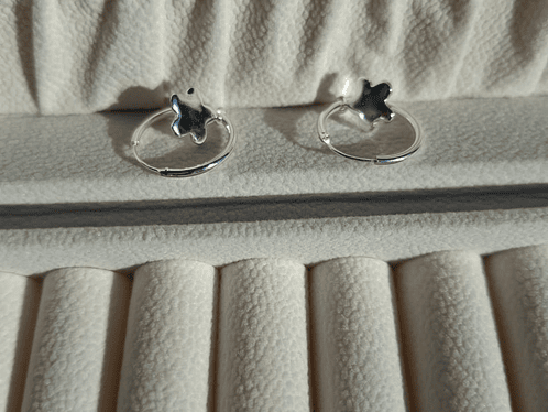 Aros Argolla Flor 18mm. 2