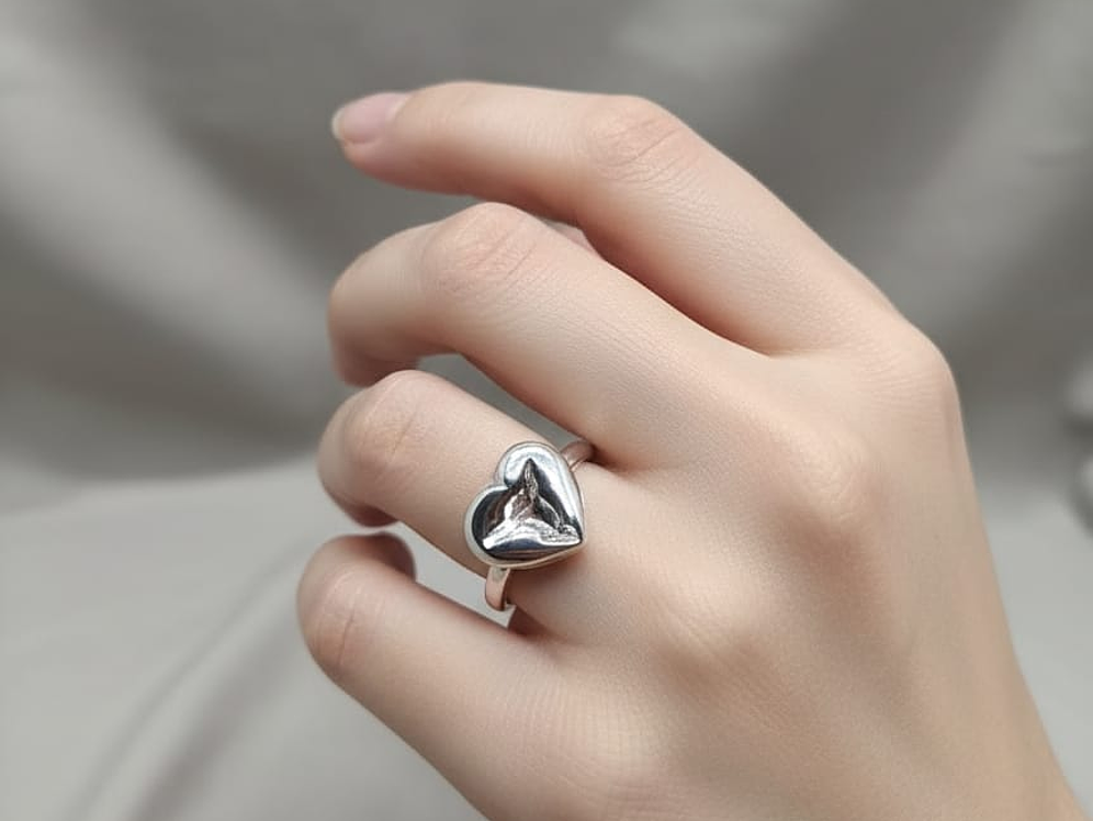 Anillo corazón relicario 2