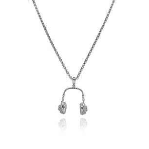 Collar Diseño Audífonos con Circones 