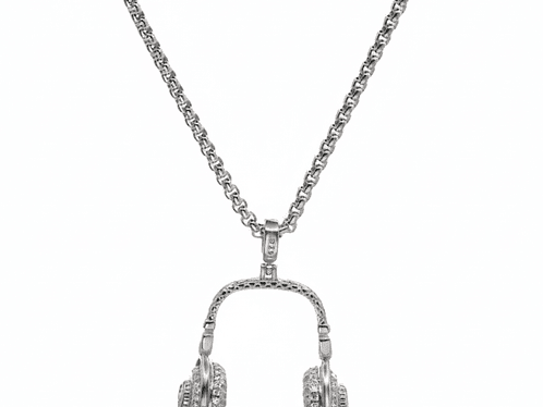 Collar Diseño Audífonos con Circones  1