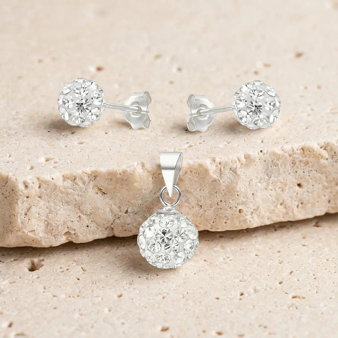 Conjunto Esferas Strass 1