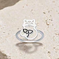 Anillo gatito circón triquetas - Miniatura 1