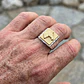 Anillo sello circones caballo en oro T22 - Miniatura 2