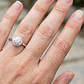 Anillo Flor Moissanita Circones Talla 16 - Miniatura 2