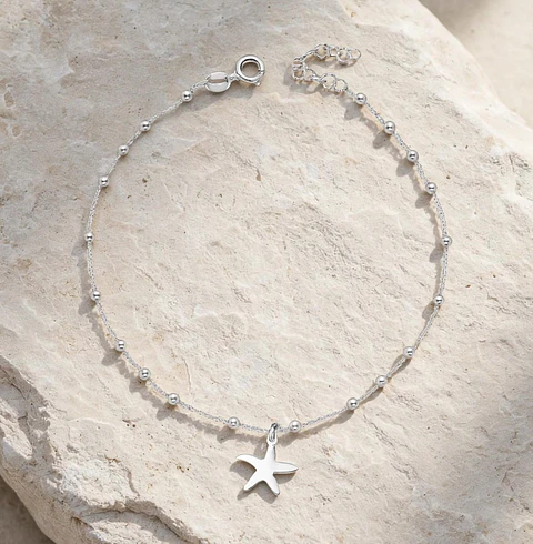 Tobillera Esferas Estrellas de Mar