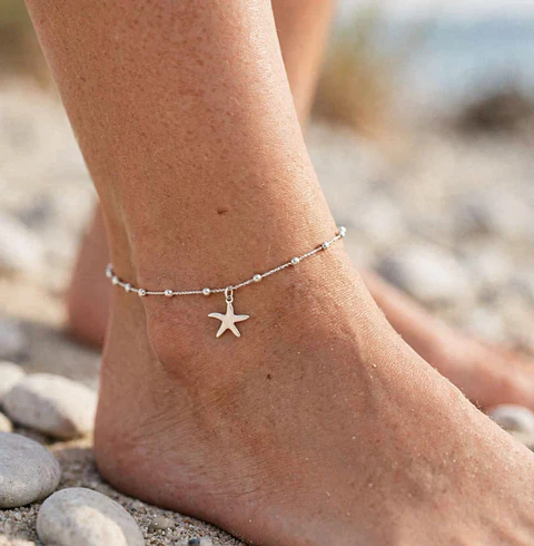 Tobillera Esferas Estrellas de Mar