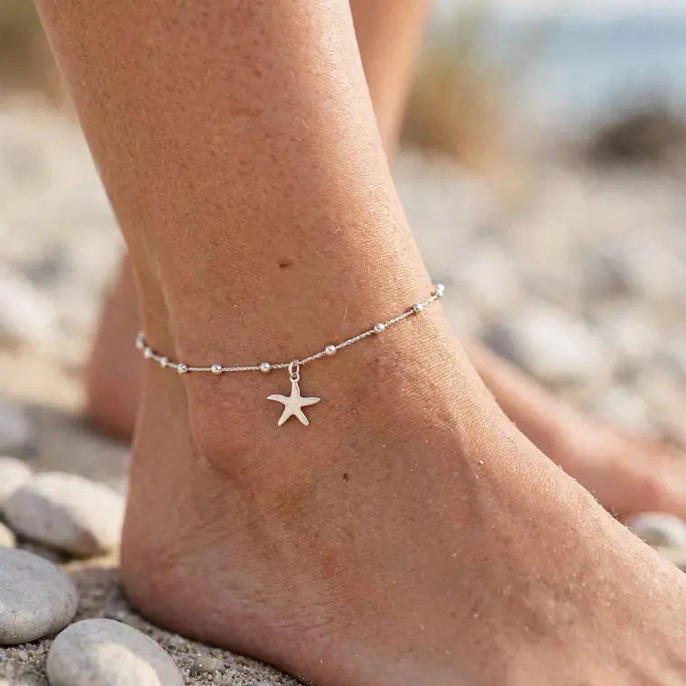 Tobillera Esferas Estrellas de Mar 2