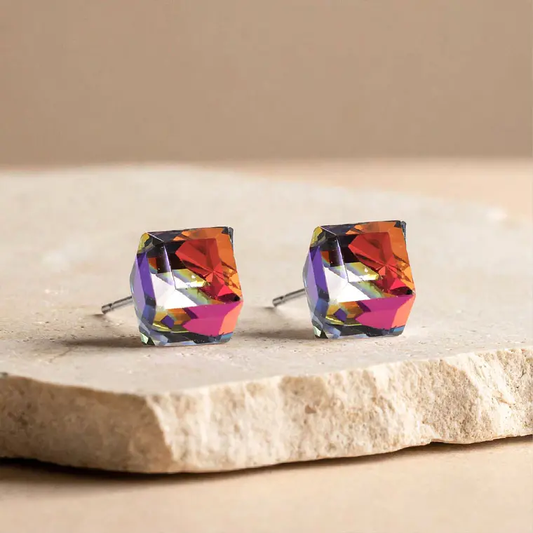 Aros Diseño Cubos de Cristal. 3