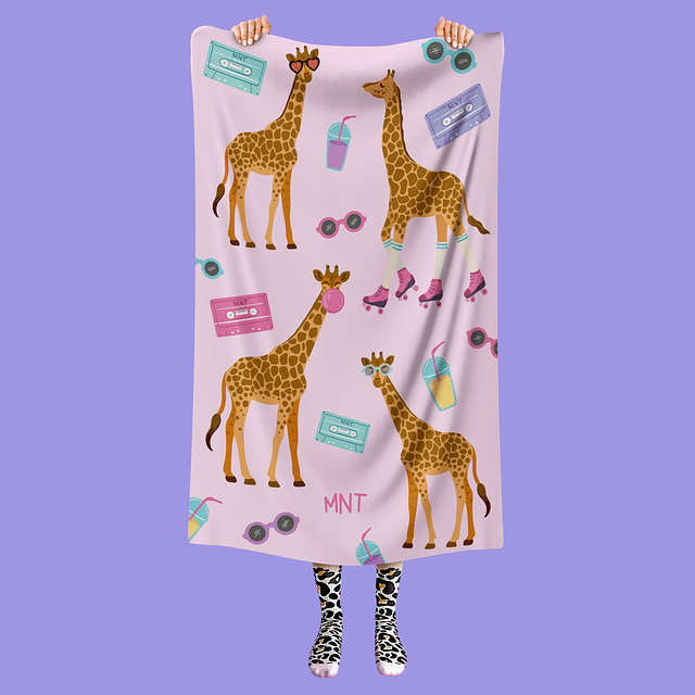 Toalla de Microfibra Jirafas