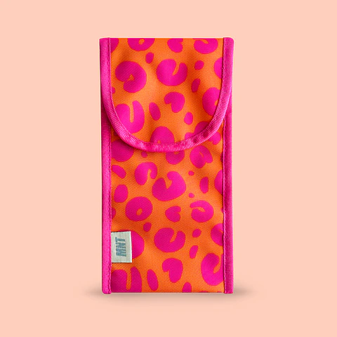 Portacepillos Orange Leopard