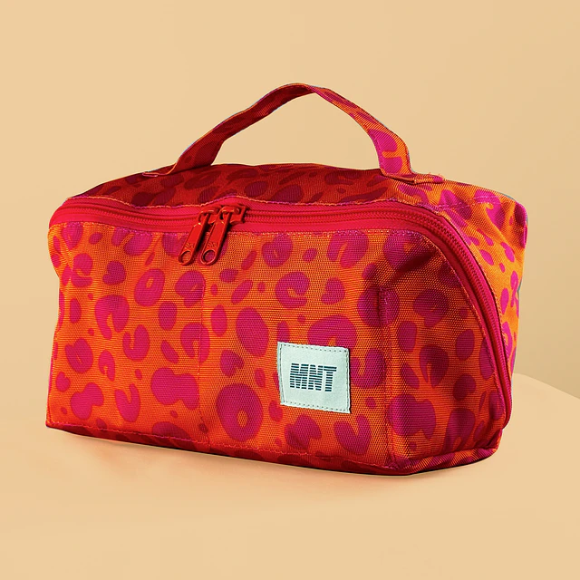 Cosmetiquera Rombo Orange Leopard