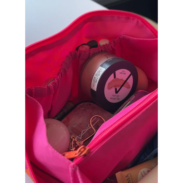 Cosmetiquera Rombo Orange Leopard