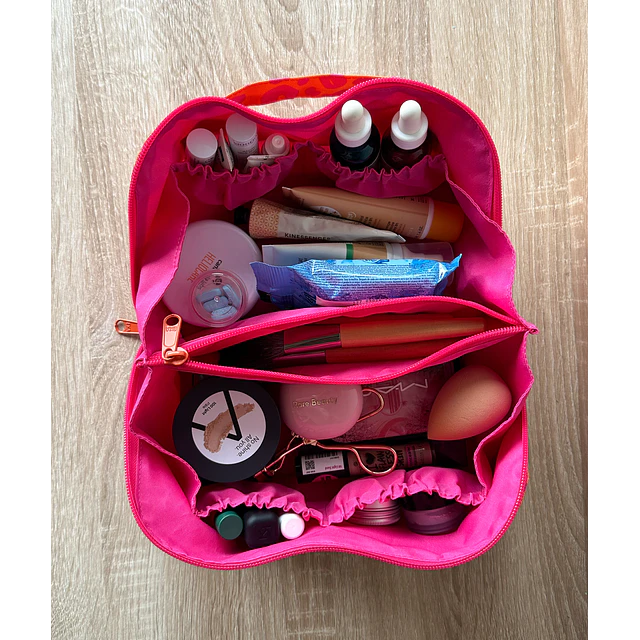 Cosmetiquera Rombo Orange Leopard