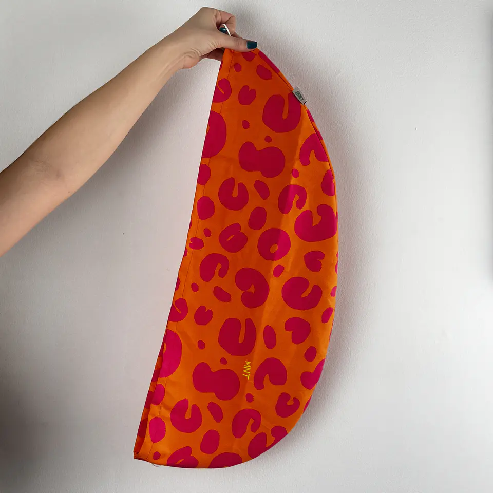 Turbante / toalla para el pelo Orange Leopard 4