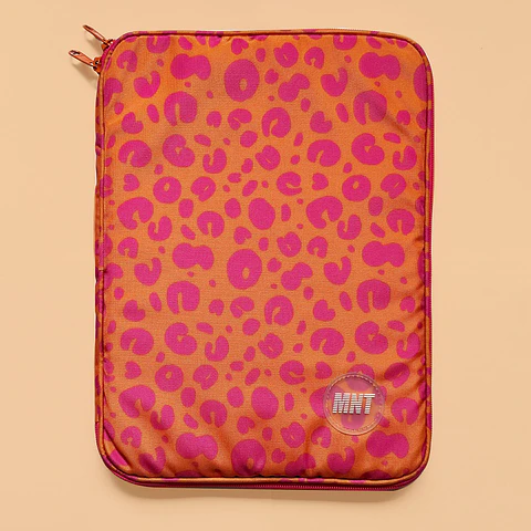 Estuche de 13" Orange Leopard (Perfecto para Ipad PRO de 12.9" o MacBook Air de 13")