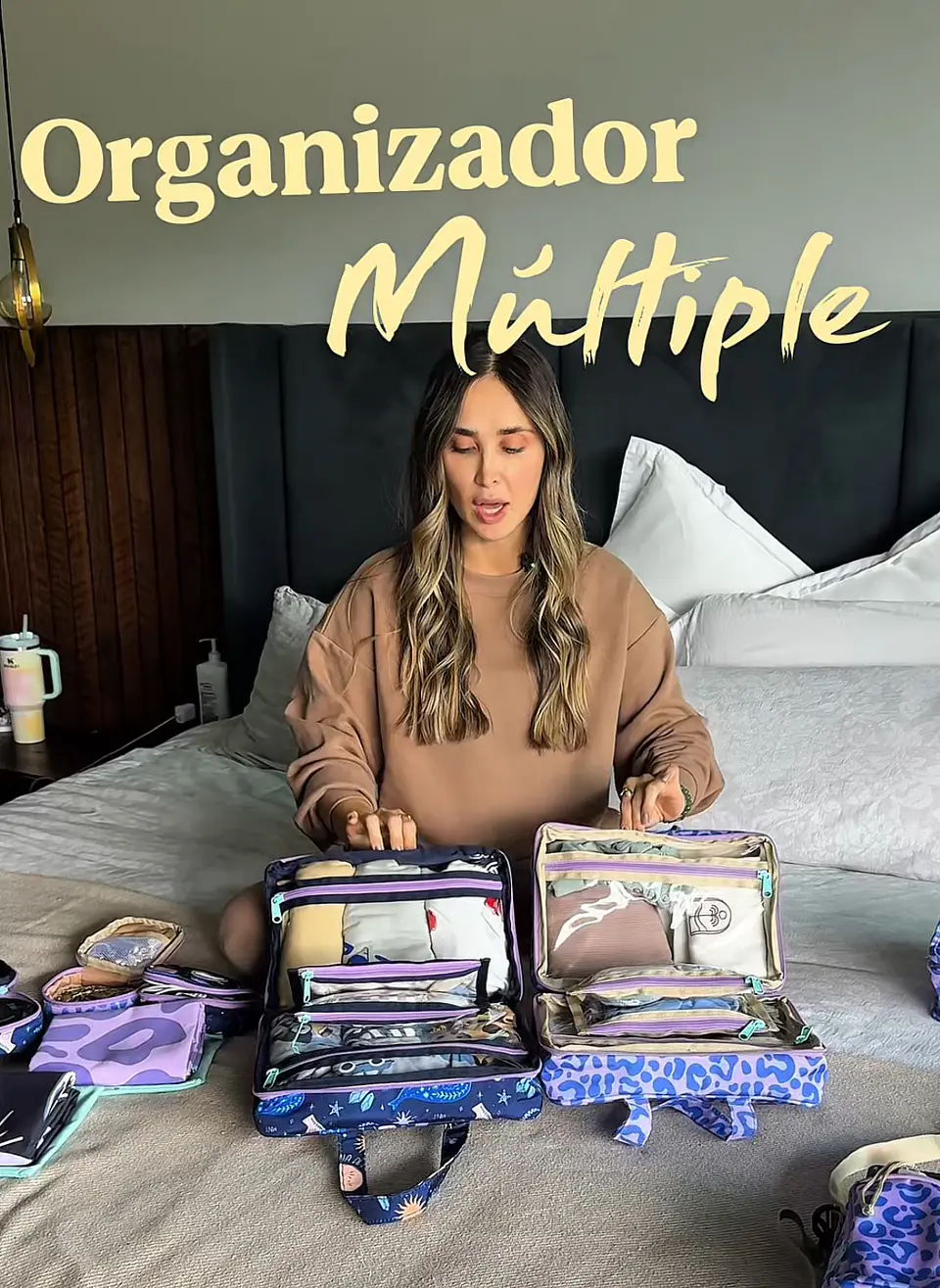 Organizador Múltiple Leopardo Lila 3