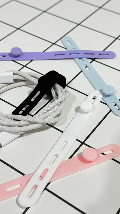 Sujetadores para Cables de Silicona Lila