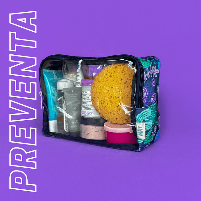 Cosmetiquera Anna Cactus Morado