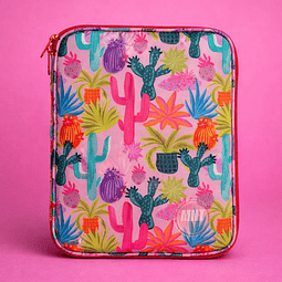Estuche de 13" Pink Cactus (Perfecto para Ipad PRO de 12.9" o MacBook Air de 13")