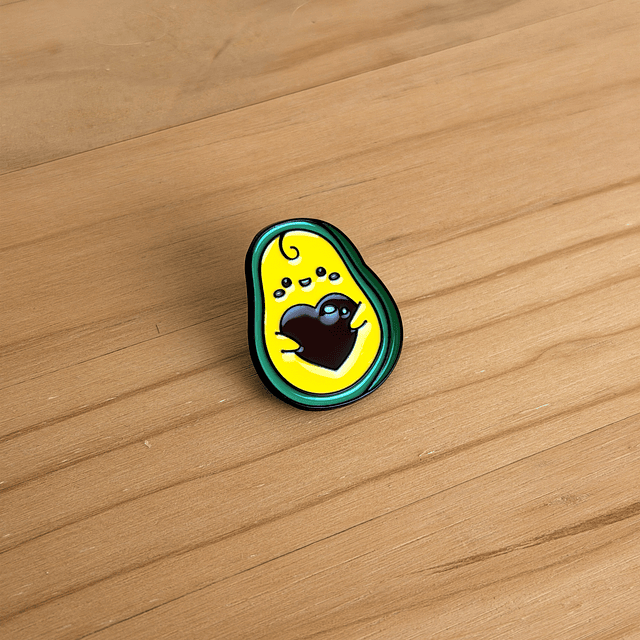 Pin Metálico Aguacate Corazón 