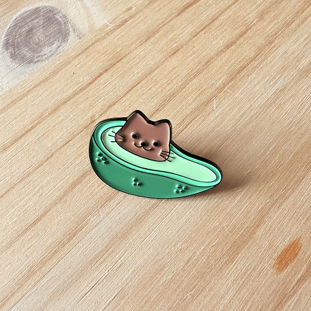 Pin Metálico Avocado Cat