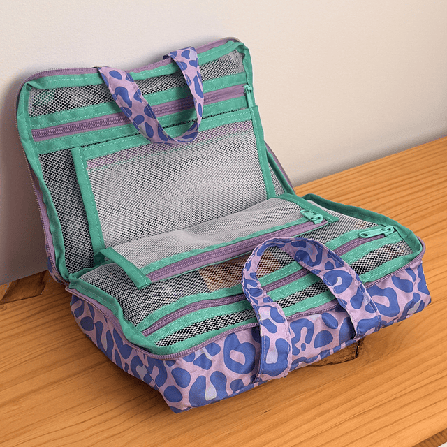 Organizador Múltiple Light Leopardo Lila