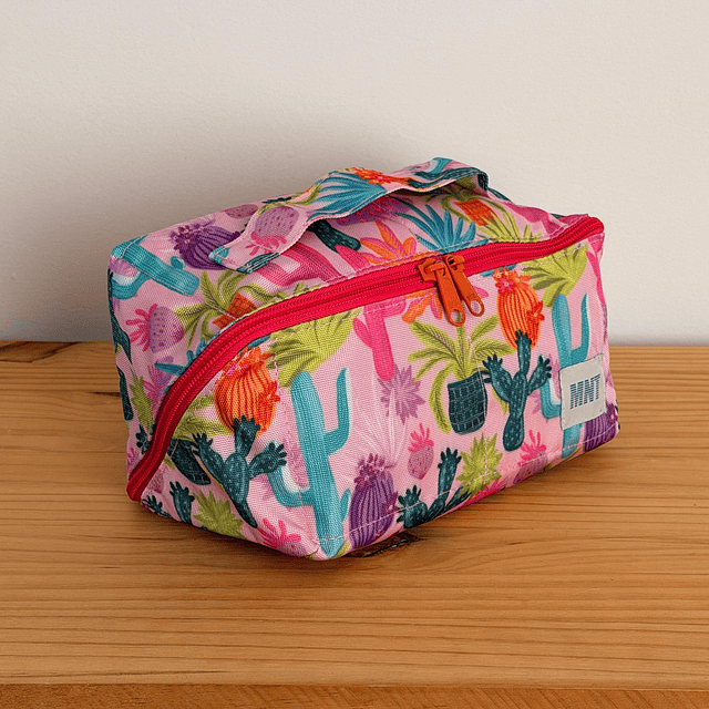 Cosmetiquera Rombo Pink Cactus / La más viral de TikTok