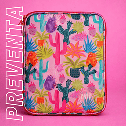 Estuche de 13" Pink Cactus (Perfecto para Ipad PRO de 12.9" o MacBook Air de 13")