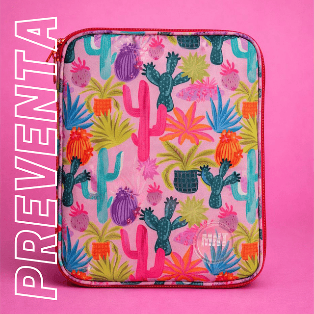 Estuche de 13" Pink Cactus (Perfecto para Ipad PRO de 12.9" o MacBook Air de 13")