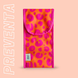 Portacepillos Orange Leopard
