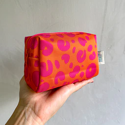 Cosmetiquera Mini Light Orange Leopard