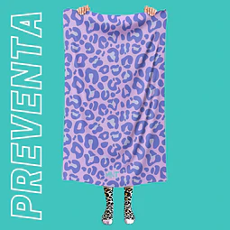 Toalla de Microfibra Leopardo Lila