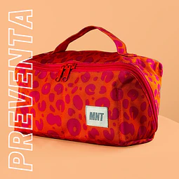 Cosmetiquera Rombo Orange Leopard