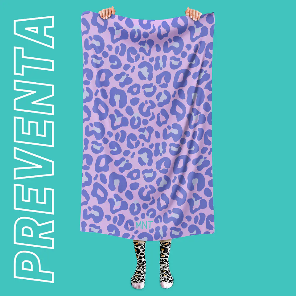 Toalla de Microfibra Leopardo Lila 1