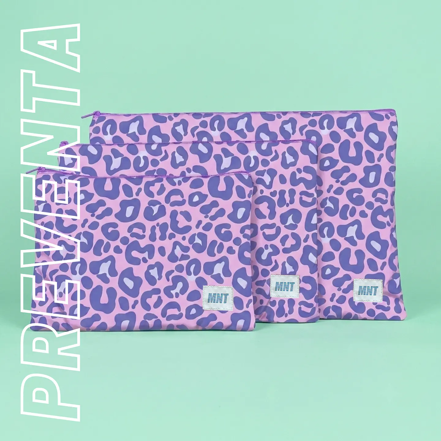 Kit Bolsas Viajeras Leopardo Lila 1
