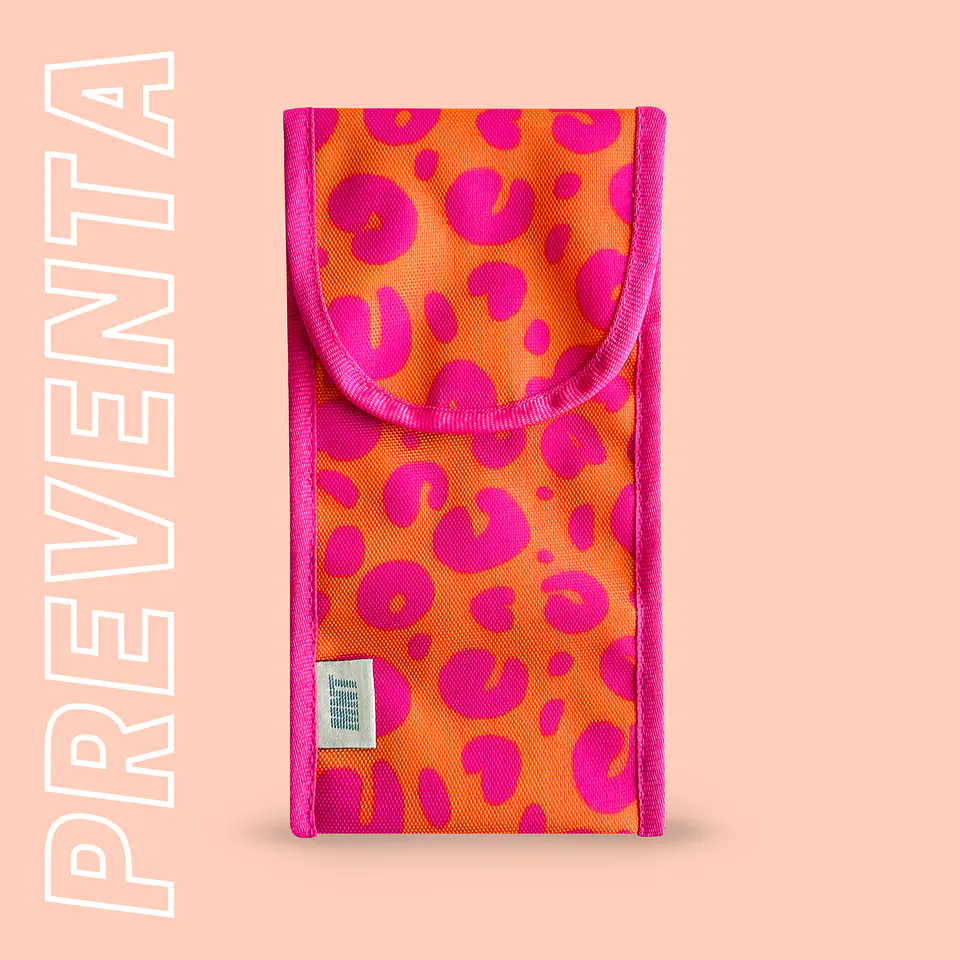 Portacepillos Orange Leopard 1