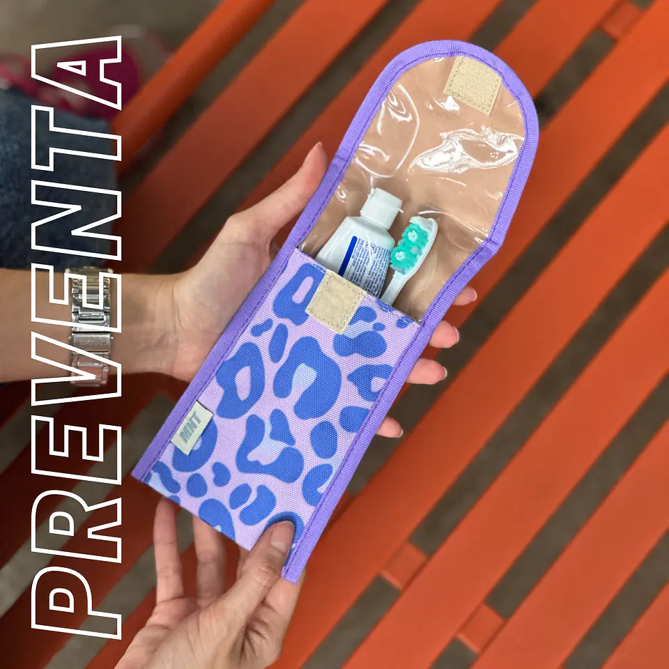 Portacepillos Leopardo Lila 1