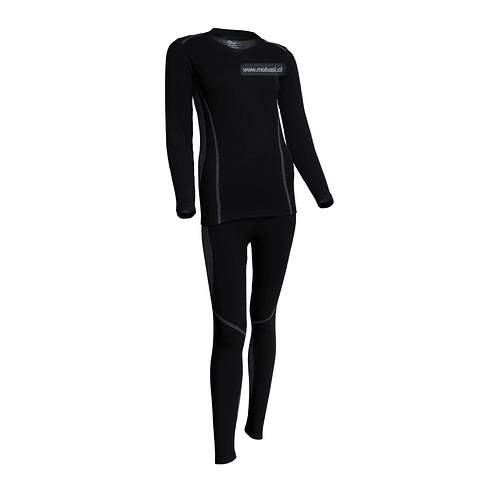 Conjunto Primera Capa Algodón Calza +Camiseta Mujer