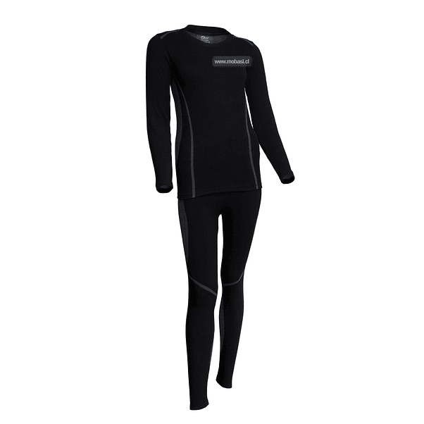 Conjunto Primera Capa Algodón Calza +Camiseta Mujer 1